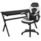 Flash Furniture Black Gaming Desk and Chair Set with Cup Holder BLN-X10D1904L-WH-GG - alternate 6